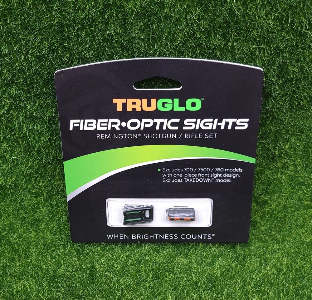 TruGlo Remington Shotgun/Rifle Fiber Optic Sight Set, Green/Red - TG110W
