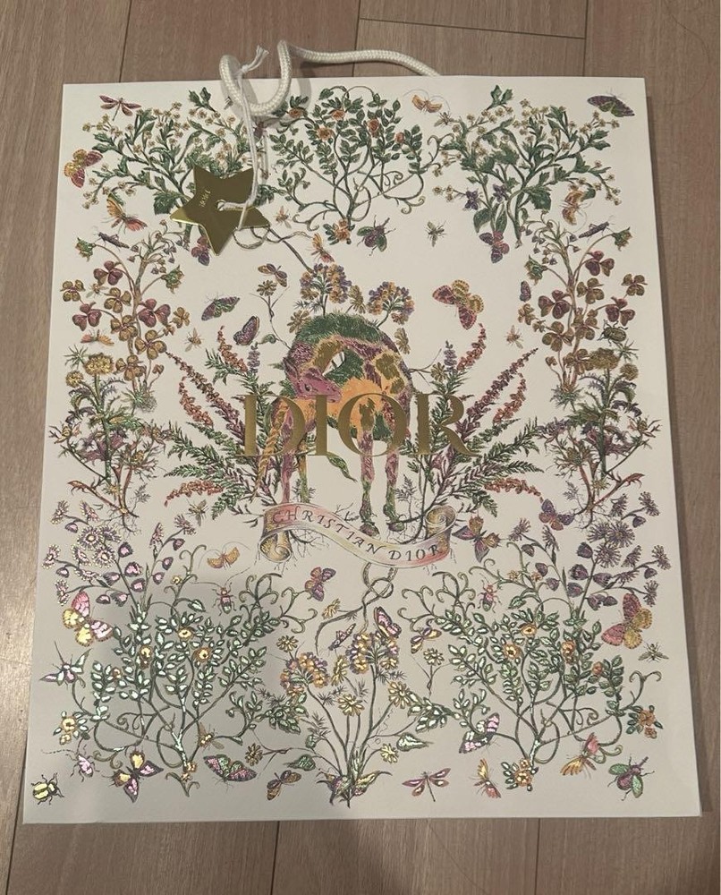 Dior Limited Edition Large Floral Print Shopping Bag