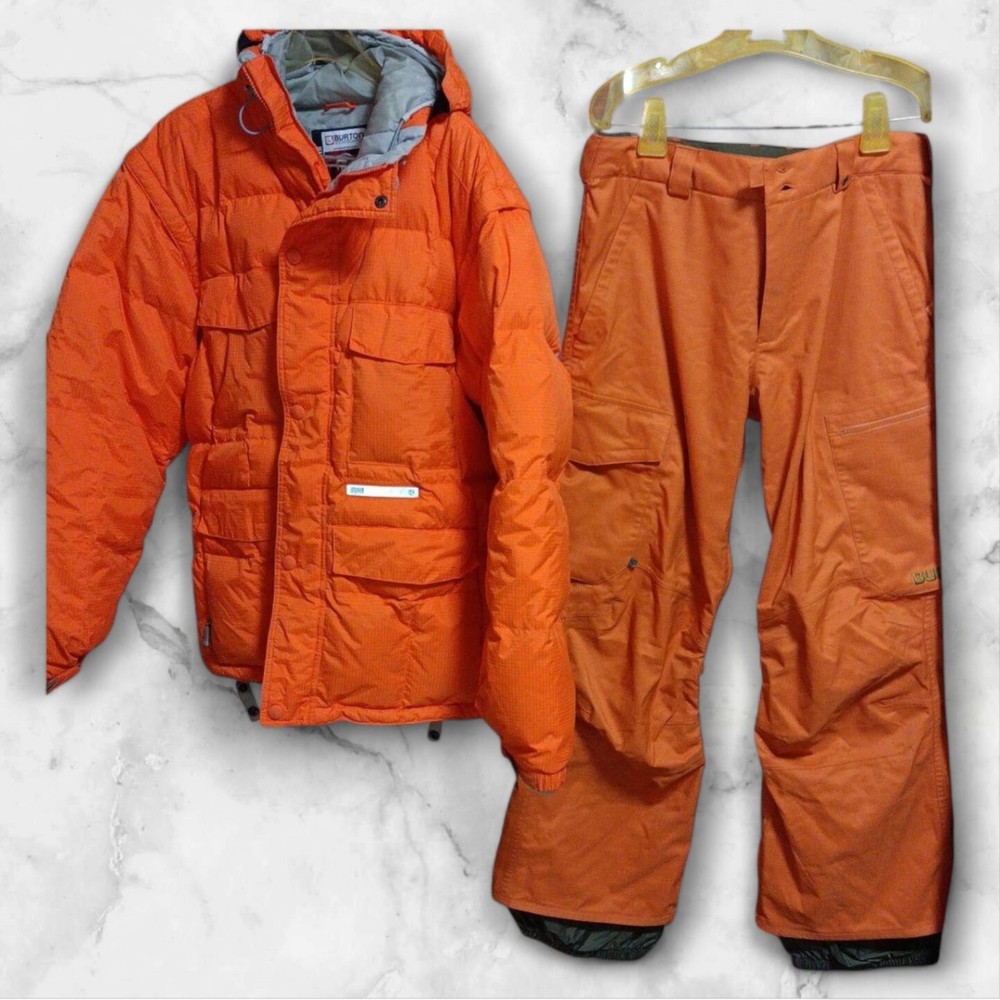 Burton Men'S Snowboard Jacket & Pants Set M, Down, Warm, Used