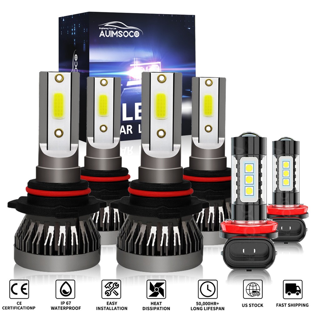 2011-2015 Nissan Armada 6x White LED Bulbs Combo Kit with Fog Lights