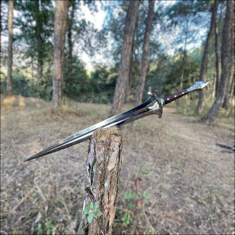 Custom Handmade 34'' Survival Viking Sword | Carbon Steel Blade | Hunting Sword