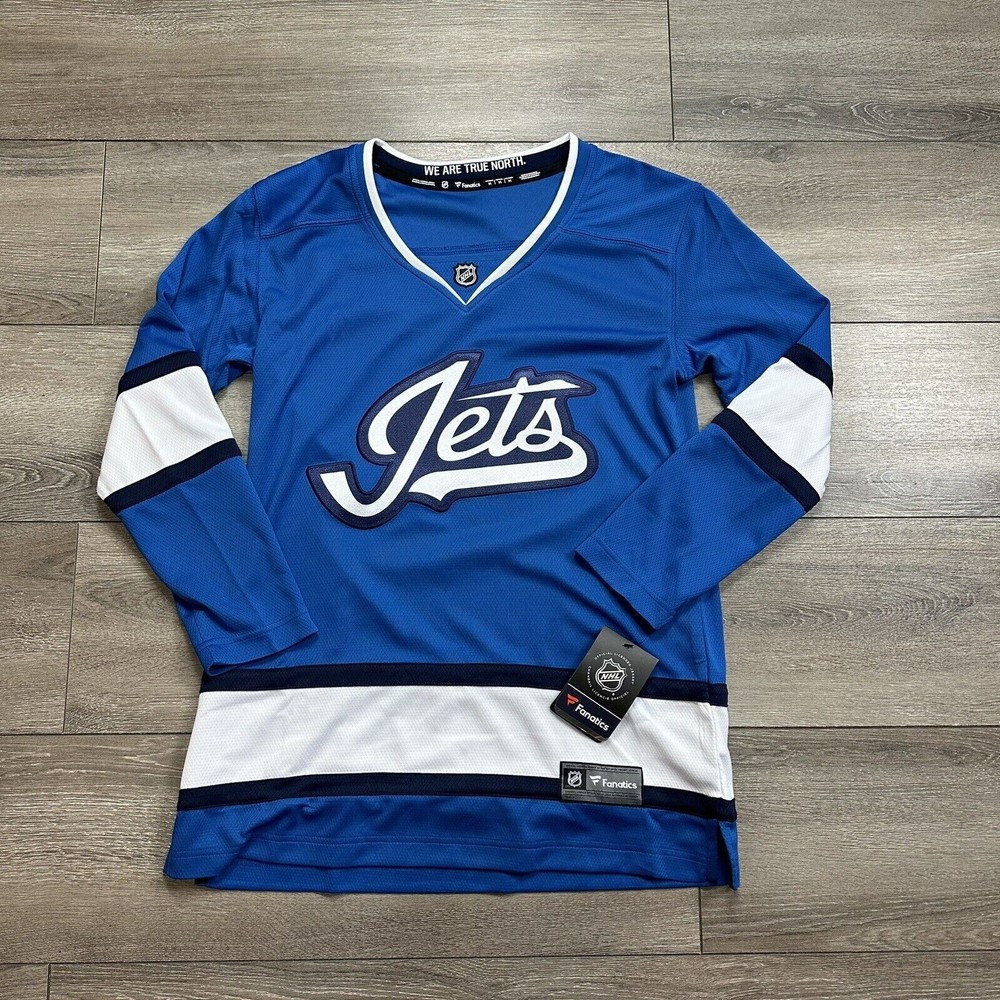 Fanatics Winnipeg Jets Jersey Womens Size M Alternate Breakaway Hockey Blue