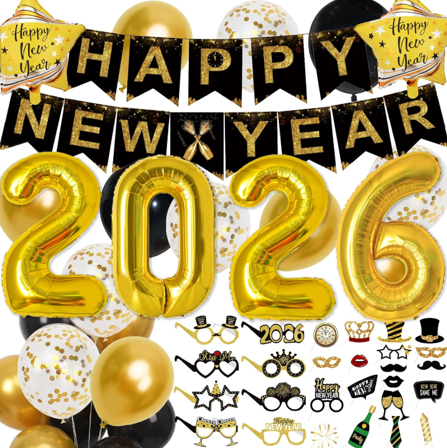 New Years Decorations 2026, New Years Eve Party Supplies, Happy New Year-image