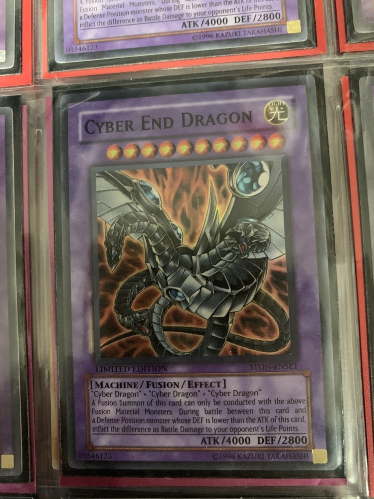 Cyber End Dragon STON-ENSE1 Super Rare Yugioh Trading Card  -image