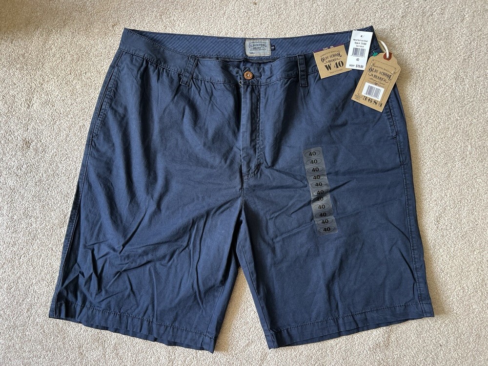Shorts - Olde School Brand - Navy Blue - Casual - Sz 40 - NWT