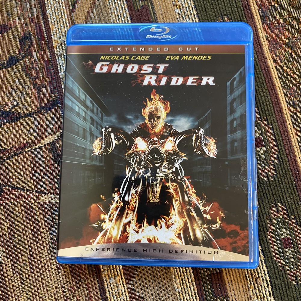 Ghost Rider (Blu-ray, 2007) Extended Cut Nicolas Cage Eva Mendes  Movie Columbia