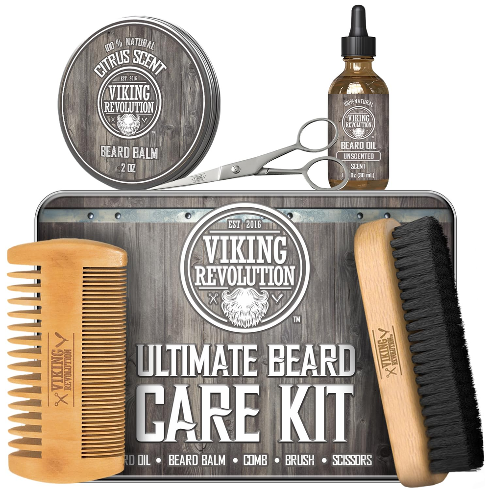 - Ultimate Beard Kit - Beard Grooming Kit with Beard Brush, Beard Comb, Beard Ba
