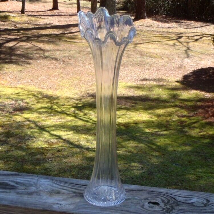 RARE Westmoreland EAPG No 219 15.75 Inch SWUNG VASE 1908 Glass