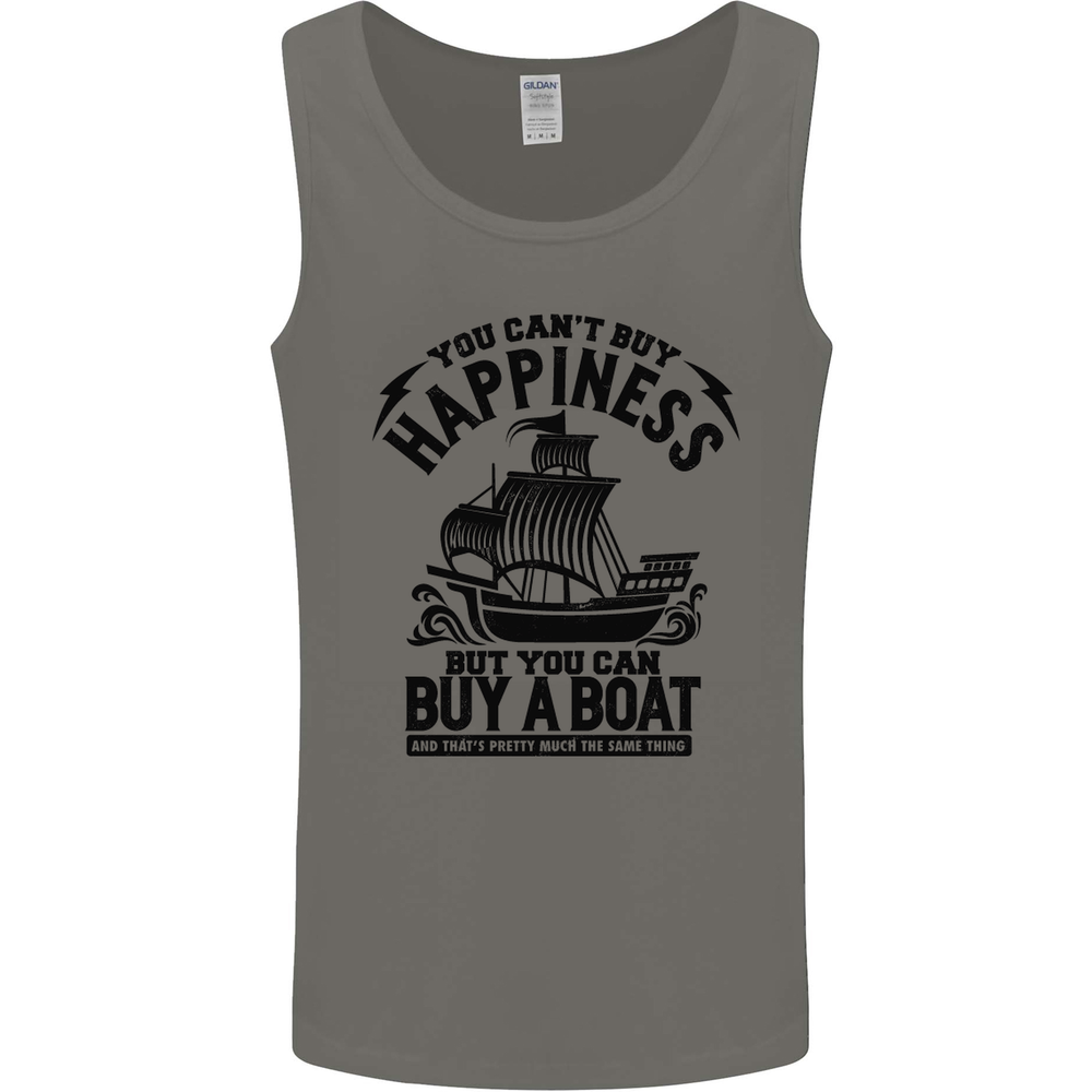 Boats You Cant Buy Happiness Sailor Sailing Mens Vest Tank Top