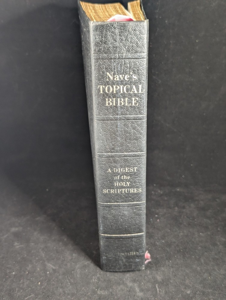 Nave's Topical Bible Black Faux Leather Thumb Index 1962 Southwestern Edition