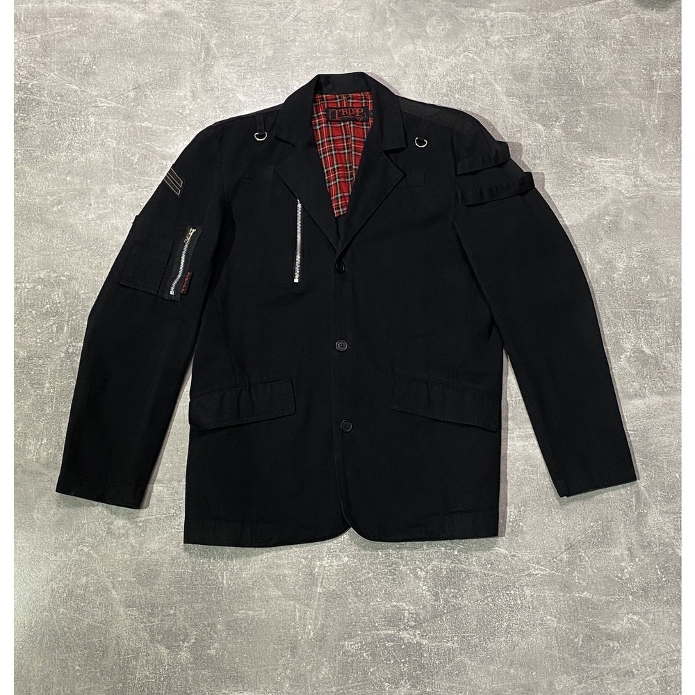 Vintage 90s Tripp NYC Rave Gothic Blazer Jacket Made in USA