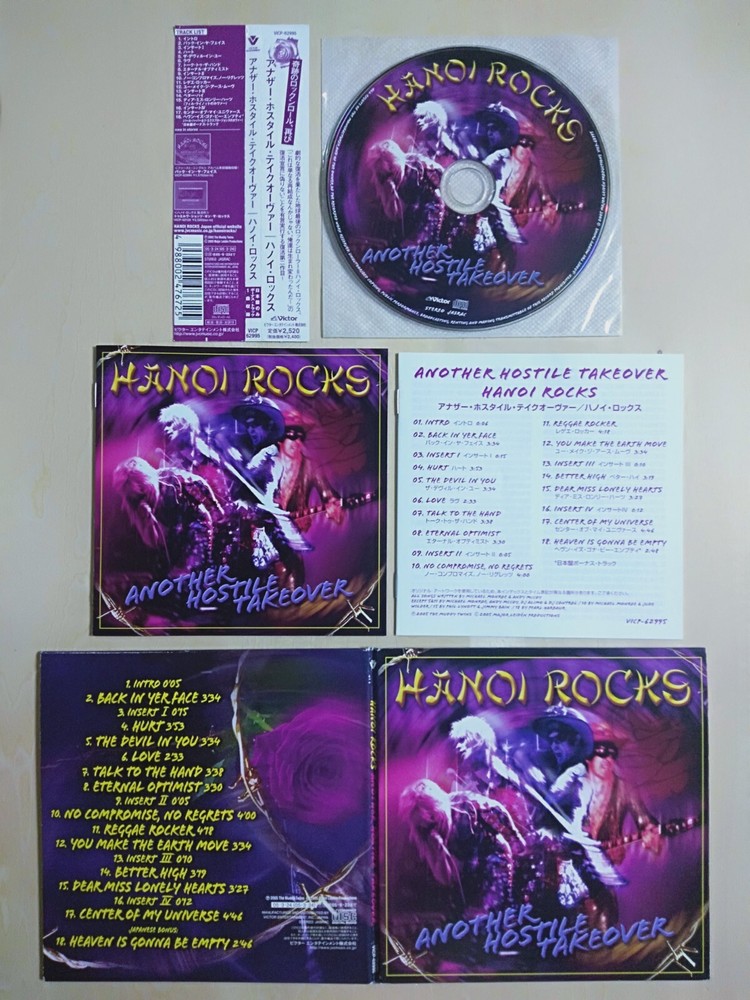 (Cardboard Sleeve) HANOI ROCKS - Another Hostile...- 2005 JAPAN CD OBI + B/T