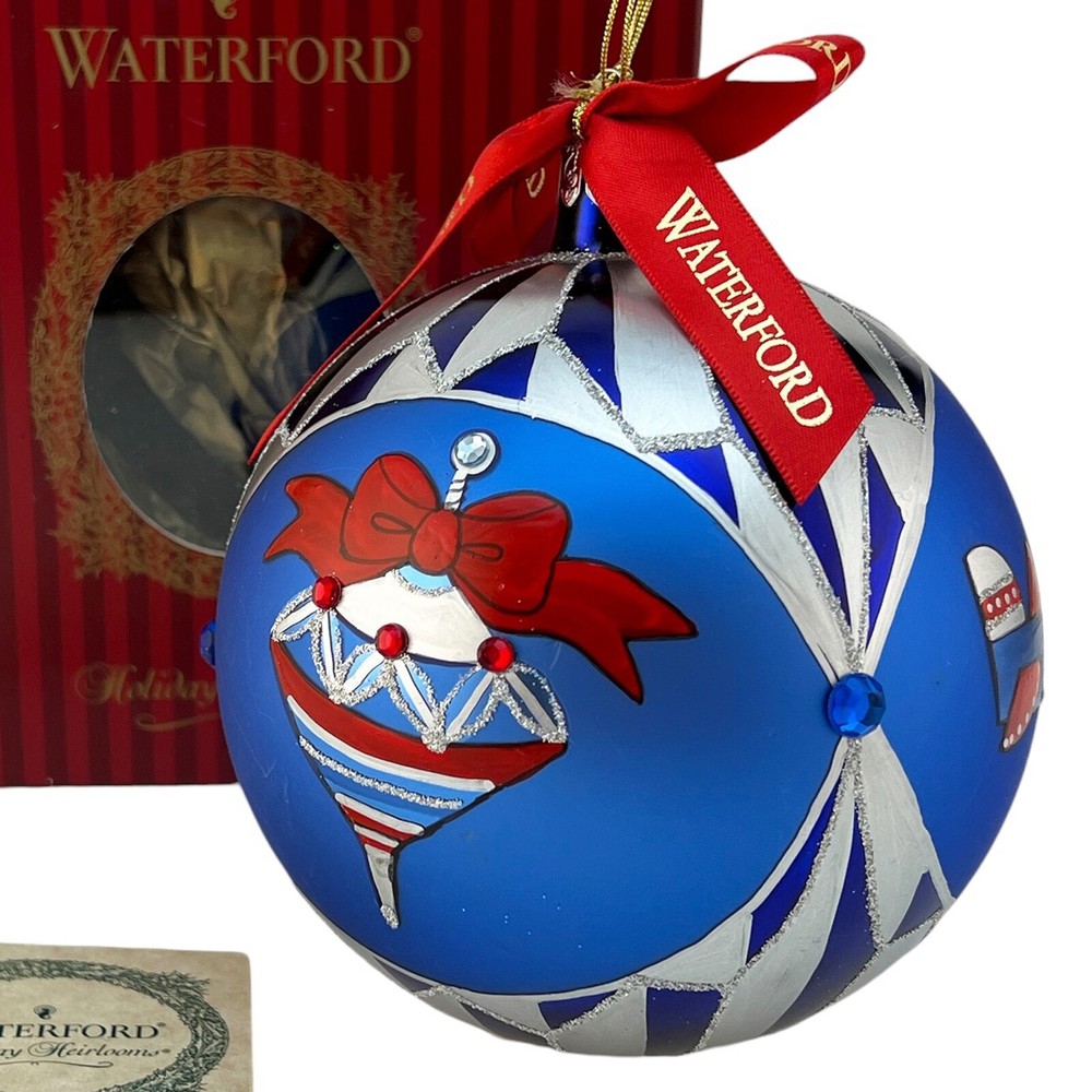 Waterford Crystal Xmas Toys Large 4 Ball 2nd Edition Ornament 2004