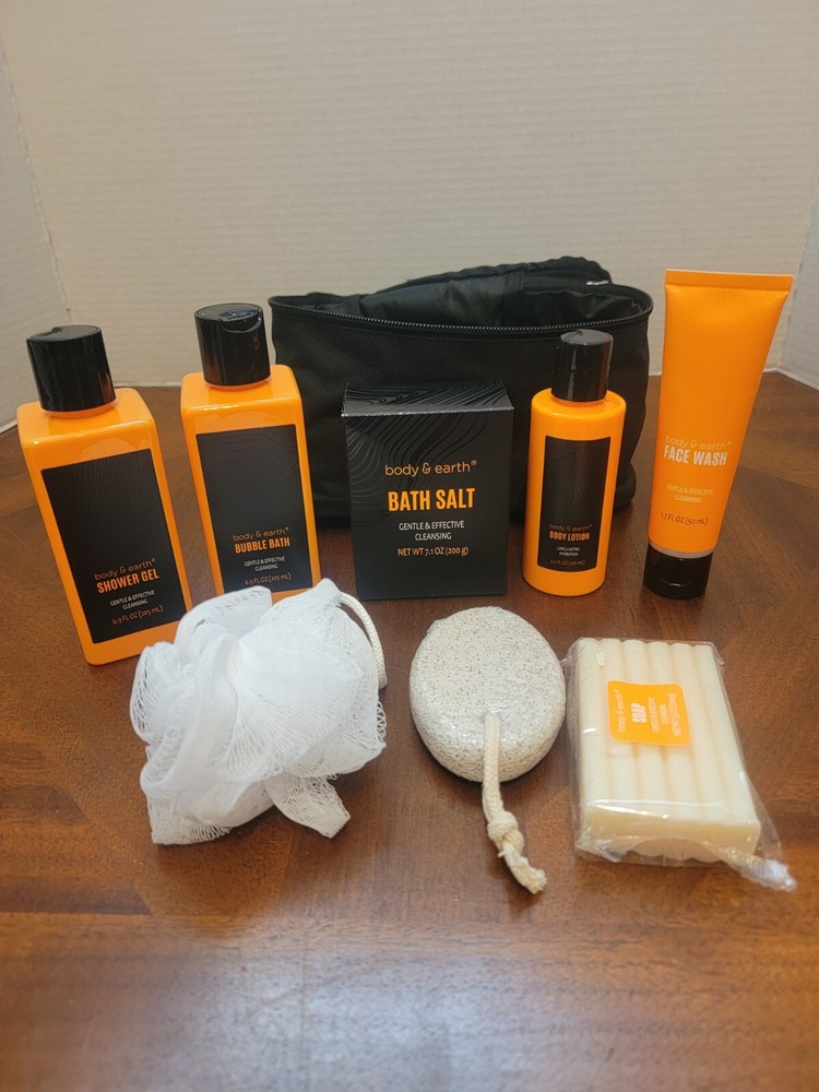 Body & Earth Gentle & Effective Cleansing 8 Piece Bath Set