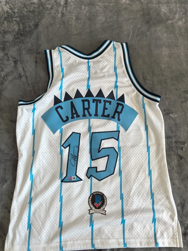 VINCE CARTER Signed Auto Autographed Raptors Jersey With Beckett Coa