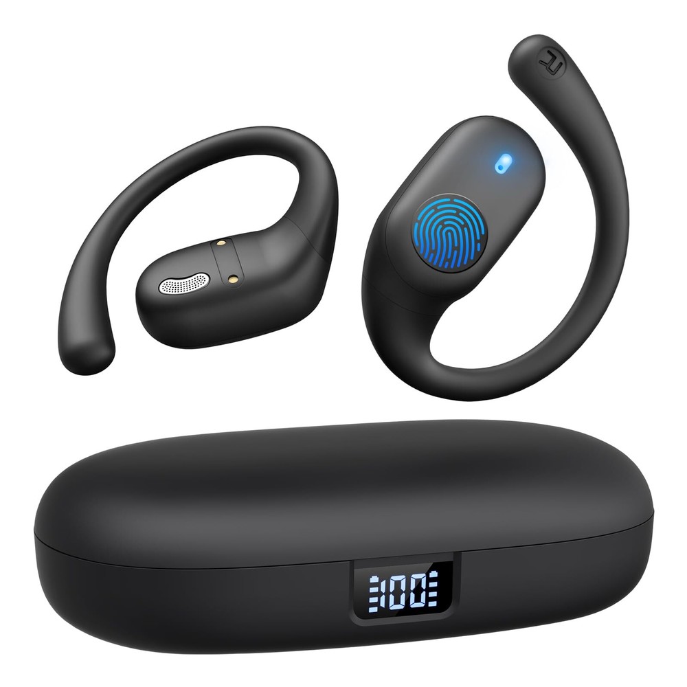Open Ear Headphones Bluetooth Headphones 5.3 Sports With Smart Digital Display 3
