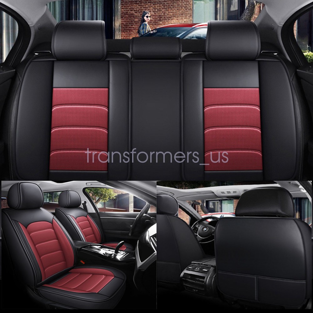 For Hyundai Car Seat Covers 5-Seat Full Set Leather Front Rear Protector Cushion
