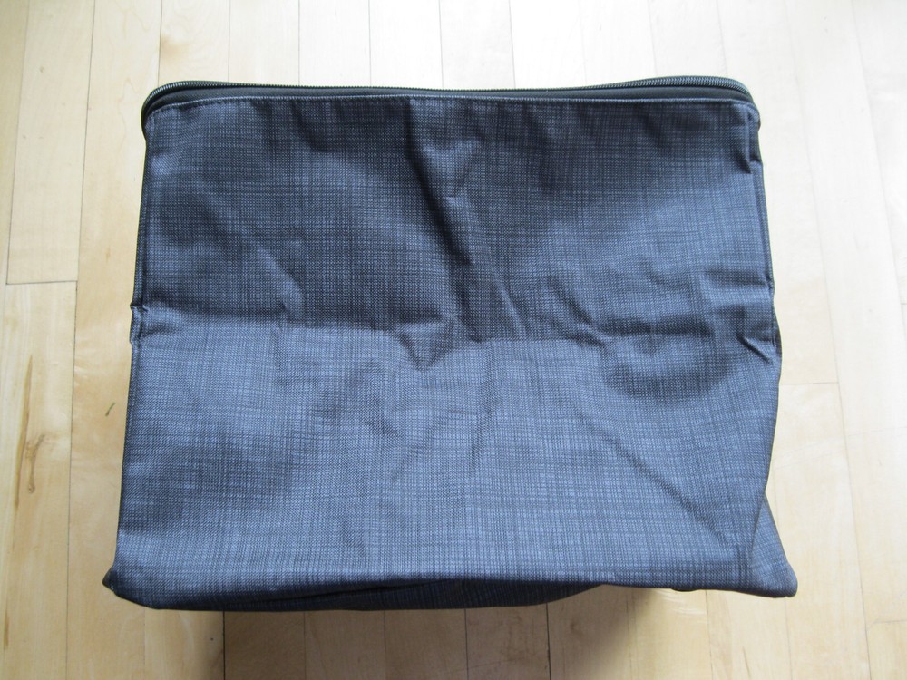 31 Double Organizer Zip Collapsible Tote Bag - Charcoal Crosshatch Storage