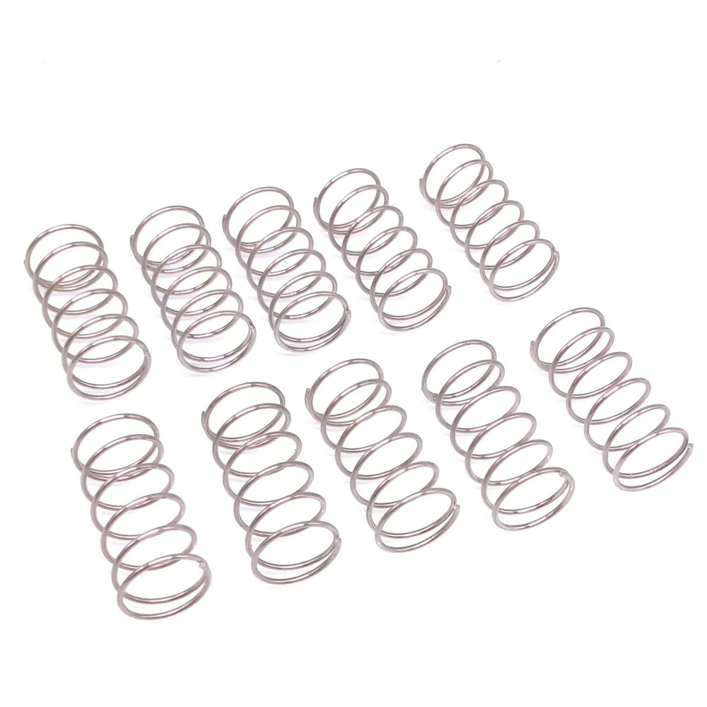 10x 0.8mm Stainless Steel Compression Springs 12mm OD 25mm Length