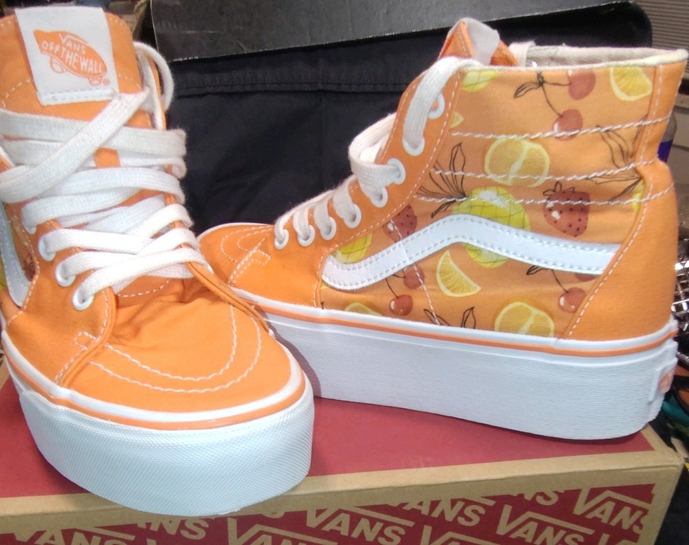 Vans Sk8 High Taper Sneakers in Tropical Tangerine Men 6.5 Women 8