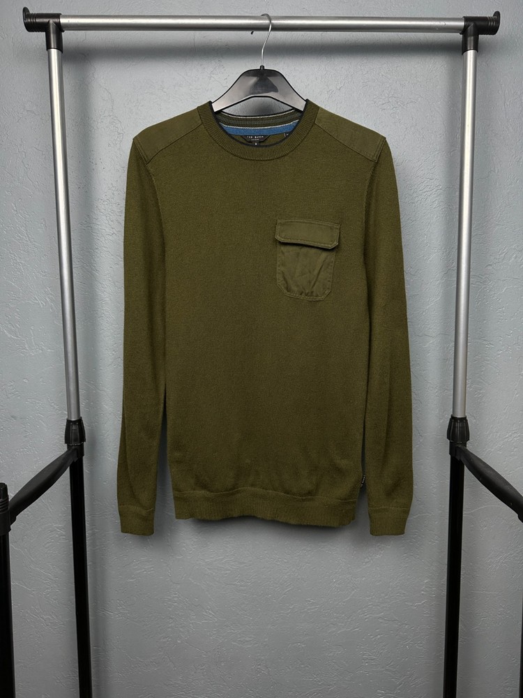 Ted Baker Mens Wool - Polyester Crew Neck Knit Sweater Size M