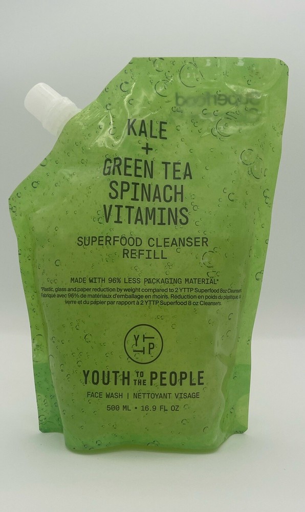 KALE + GREEN TEA SPINACH VITAMINS SUPERFOOD CLEANSER Refill YOUTH THE PEOPLE 16.