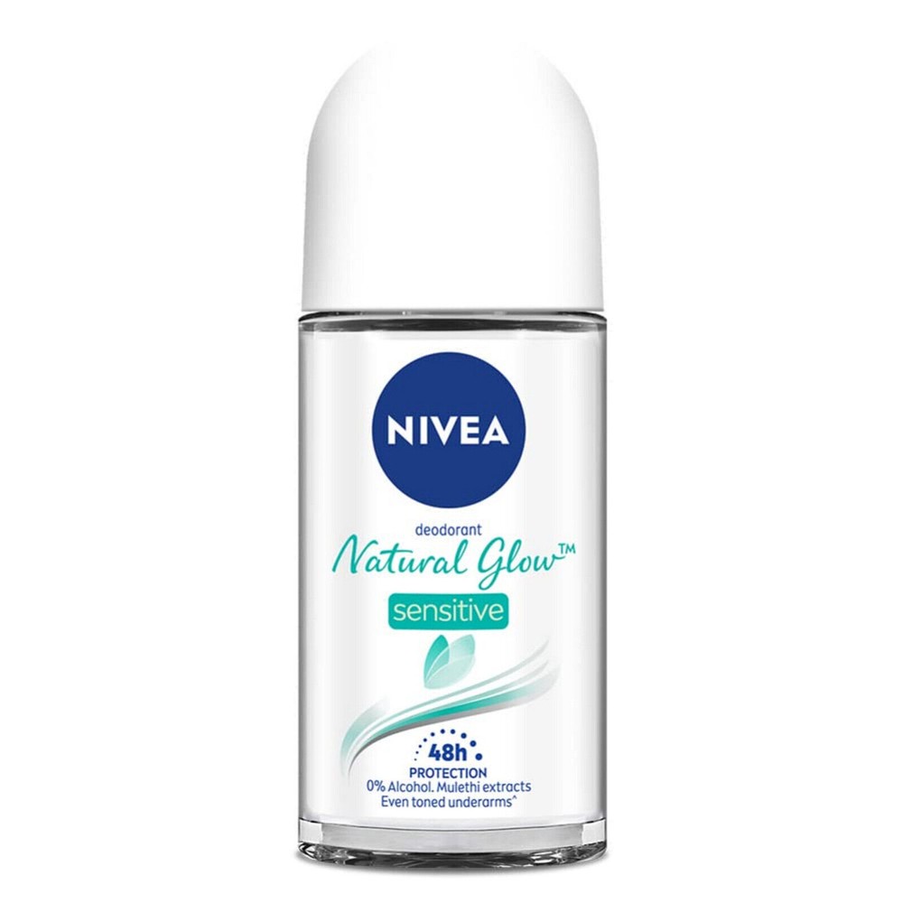 Nivea Natural Glow Sensitive Roll On Deodorant 48h Protection 50ml for Women
