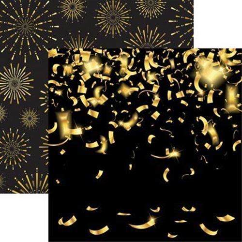 2020 Confetti New Years - 12X12 Scrapbook Paper - 5 Sheets-image