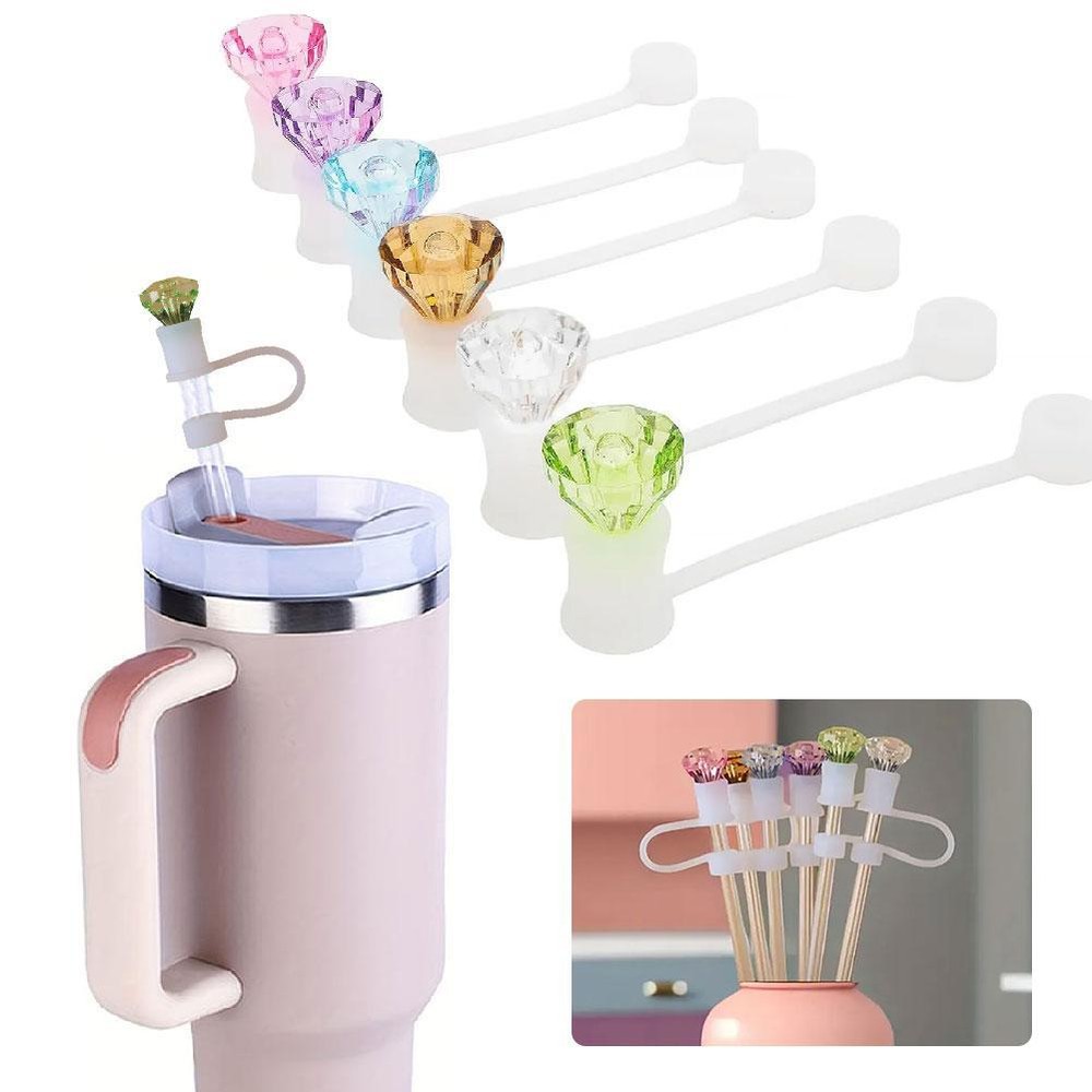 Silicone Straw Covers Cap Straw Cover Reusable for Stanle Y Tumbler Access T7N7