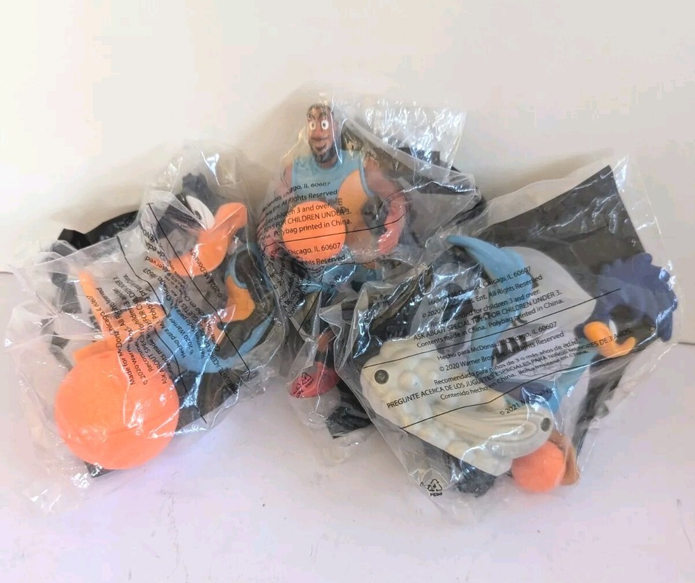 McDonald's 2021 Space Jam New Legacy Lot Of 3 Daffy, LeBron, Roadrunner