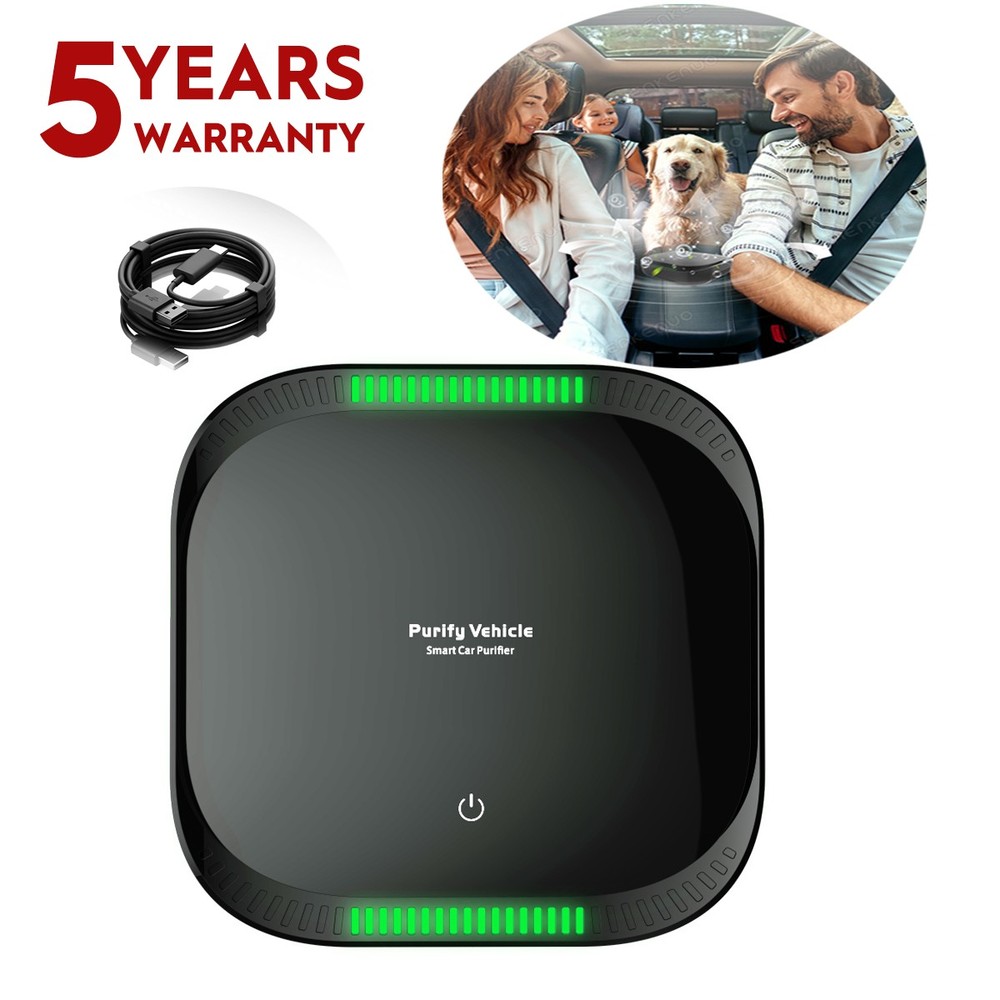 Ultra-thin Car Air Purifier True HEPA Air Purifier Ionizer Portable Air Cleaner