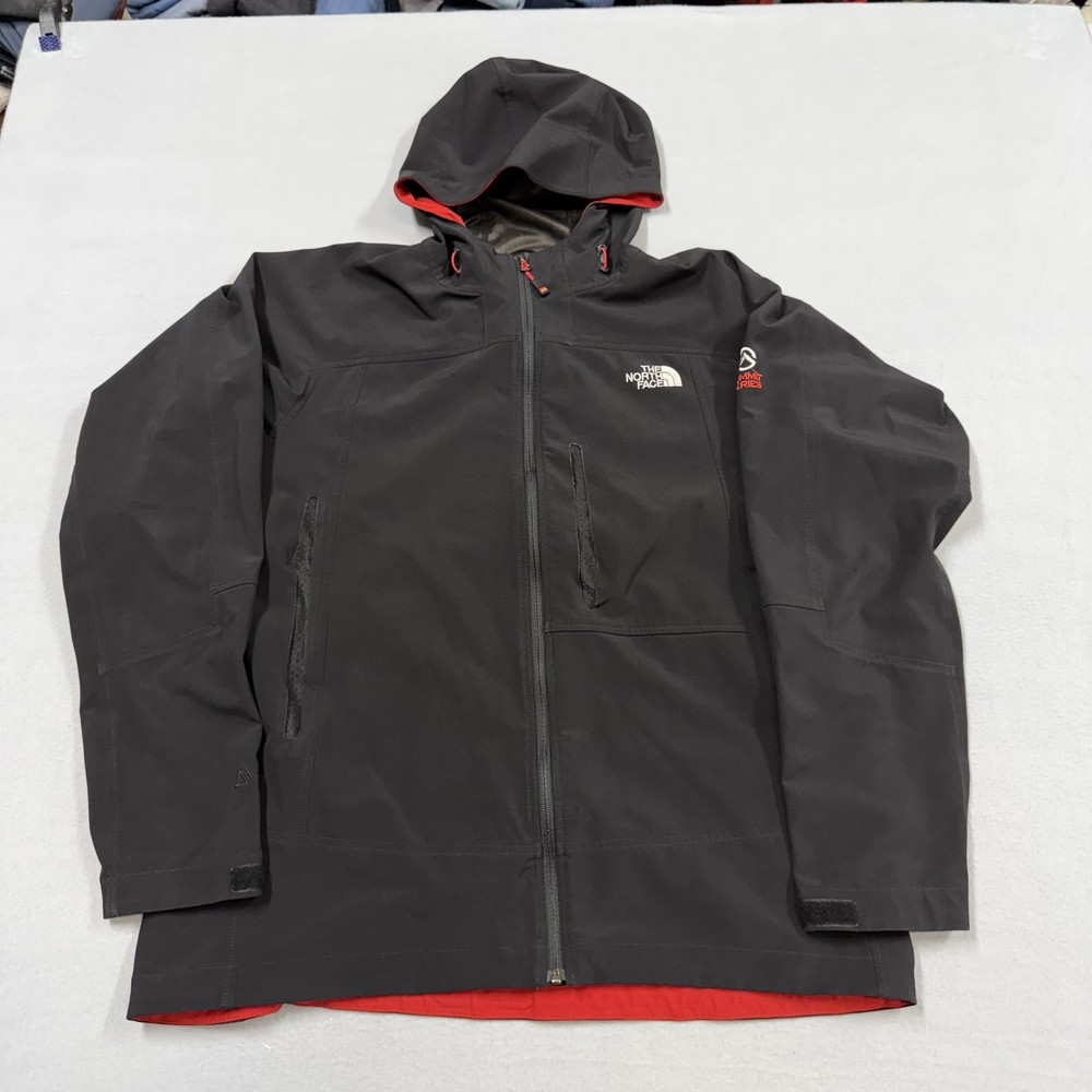 The North Face Jacket Mens XL Black Summit Series Softshell Hooded Full Zip