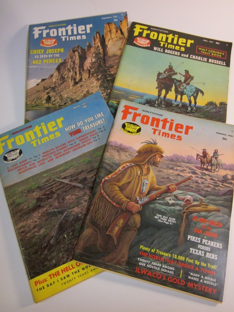 1960s Frontier Times Magazine - 4 Vintage Issues Featuring The Horse That Broke a Town