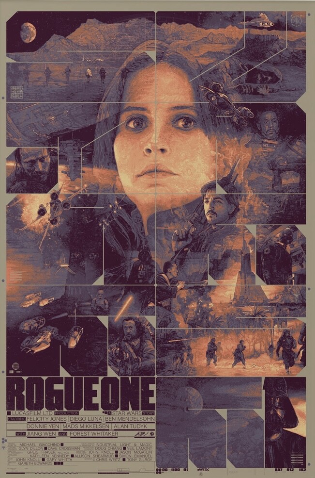 Rogue One Star Wars Screen Print by Krzysztof Domaradzki NT Mondo