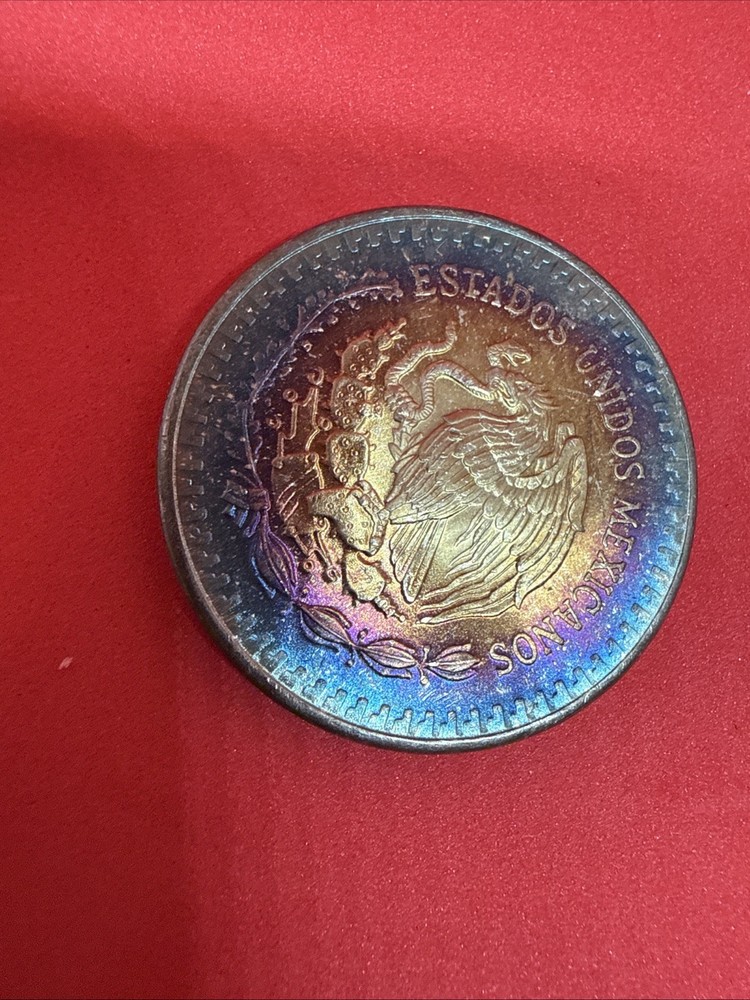 1882-Mo Libertad Mexico Silver Natural Toner 44 years Of Toning- UNC MS++++