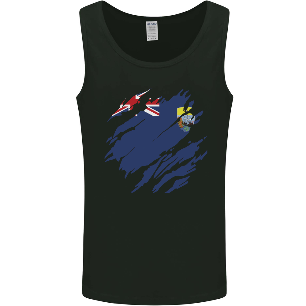 Torn Flag Saint Helena Mens Vest Tank Top