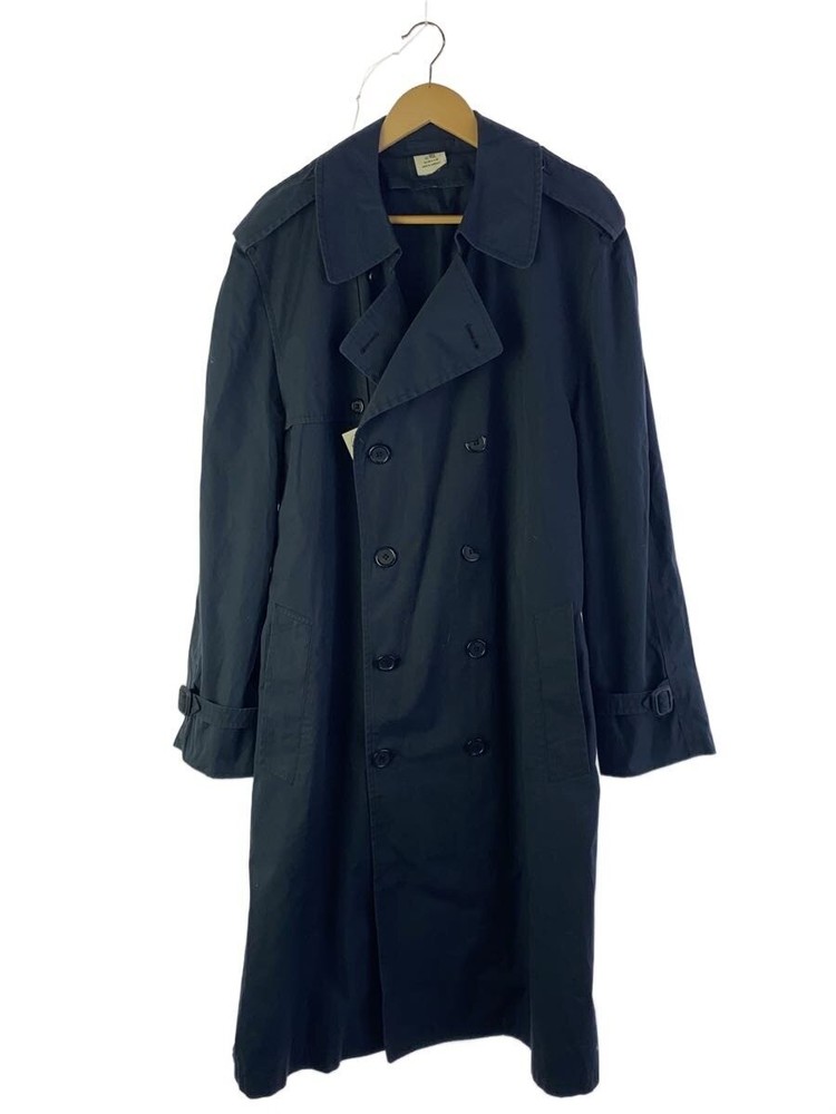 Us.Navy Trench Coat/46/Cotton/Nvy/Plain/All Weather Coat 2733