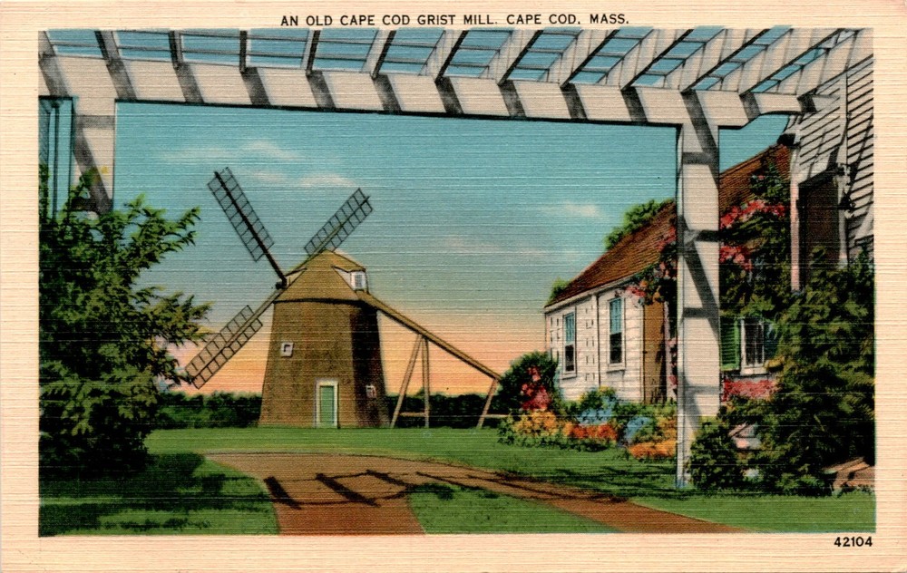 Cape Cod, Grist Mill, Massachusetts, Concord, Boardwalk Postcard