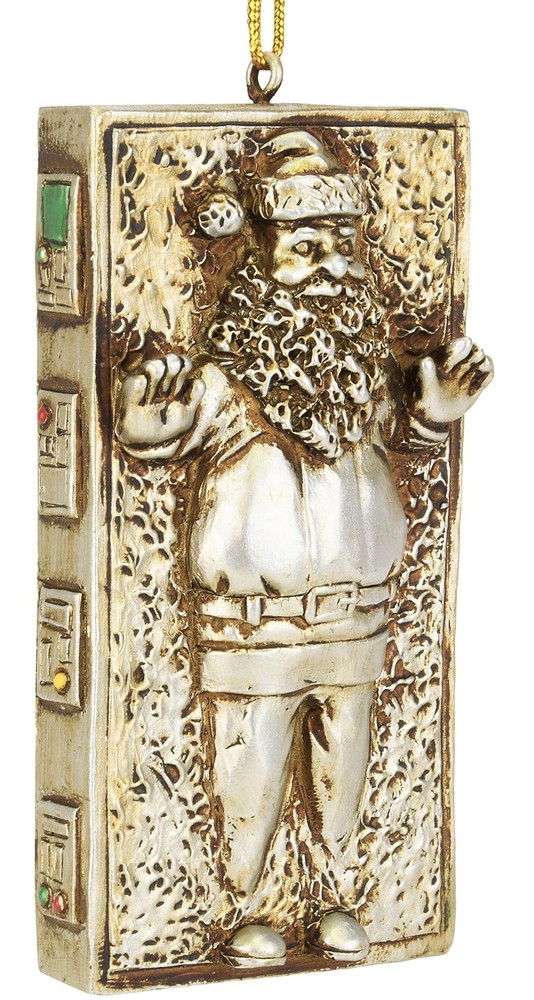 Funny Santa Frozen in Carbonite Christmas Ornament Star Wars Parody  
