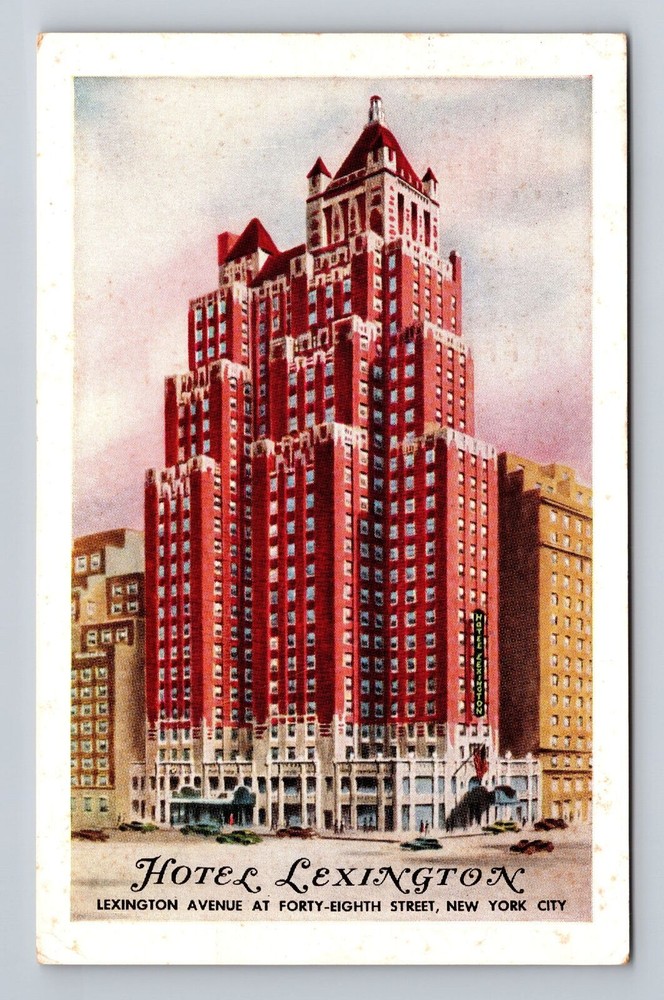 New York City NY, Hotel Lexington, Souvenir, Antique Vintage c1951 Postcard