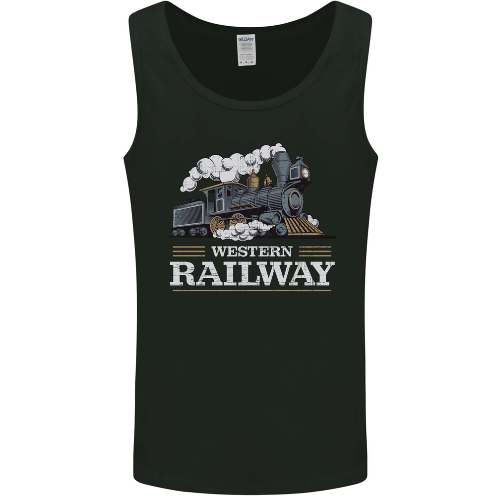 Western Railway Locomotive Train Trainspotting Mens Vest Tank Top
