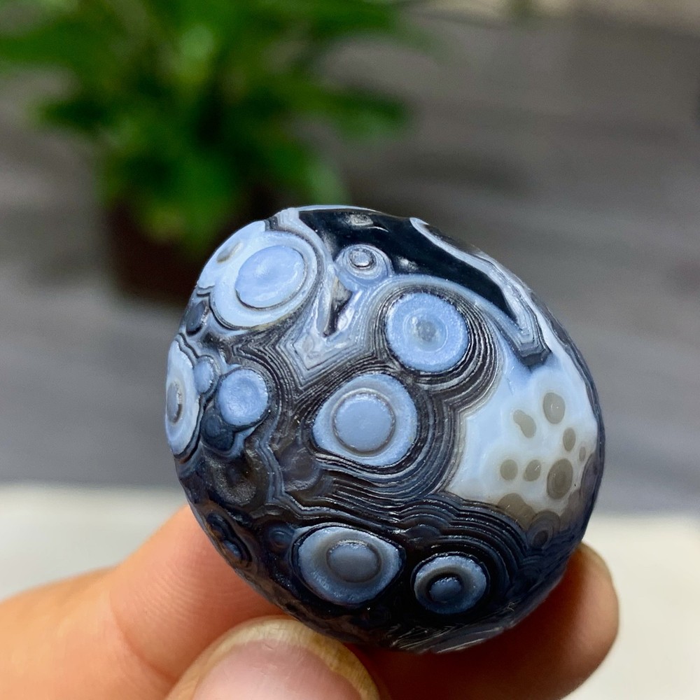 20G Natural Gobi Thousand Eyed Agate tumble palmstone Shape Reiki Chakra Healing