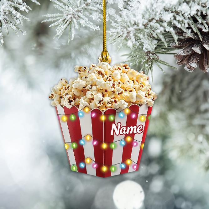 Popcorn Box Christmas Ornament  Popcorn Ornament  Popcorn Lovers Ornament Gift