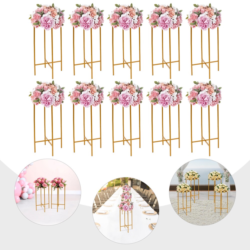 Wedding Flower Stand Metal Rack Holder Gold Centerpieces Party Background Decor