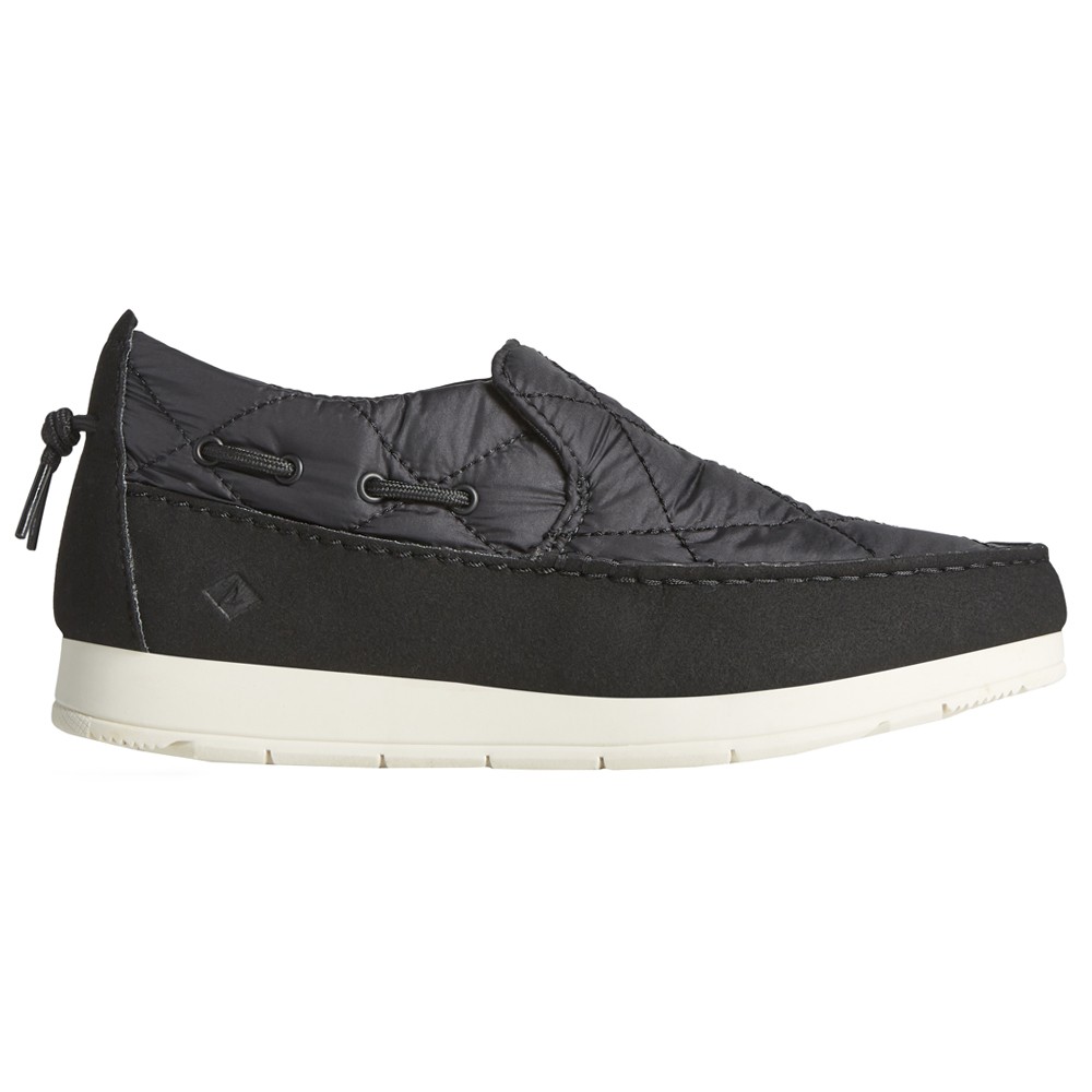 Sperry Sperry MocSider Nylon Shoe Womens Black Flats Casual STS87049