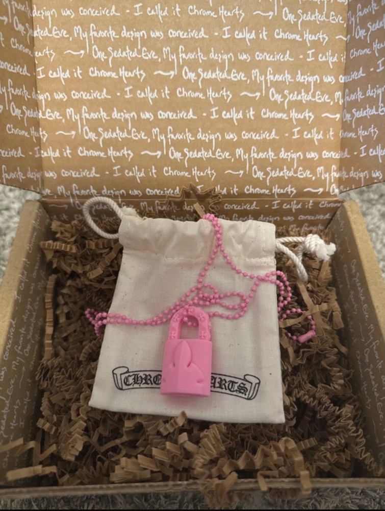 Chrome Hearts x Yungblud Pink Padlock Necklace