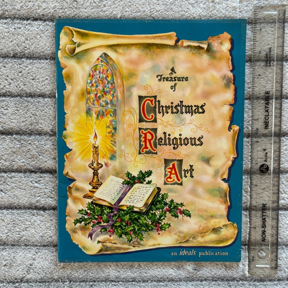 Vintage Treasury of Christmas Religious Art Book Ideals Magazine Bible Prints HB
