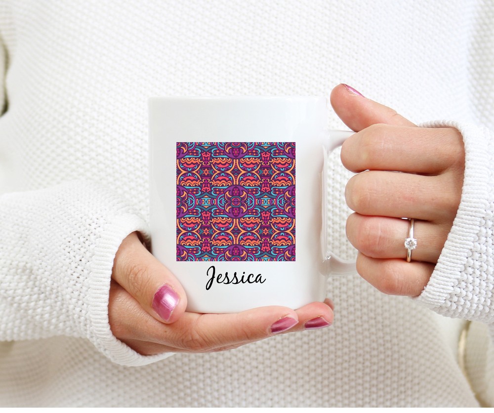 Personalized Name Mug Personalized Name Gift Aztec Print Coffee Mug Aztec Lover