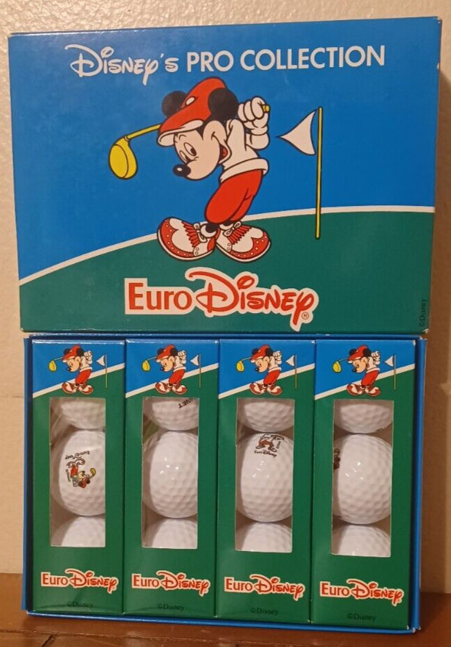Titleist EURO DISNEY 12 GOLF BALLS Mickey Minnie Goofy RARE NEW