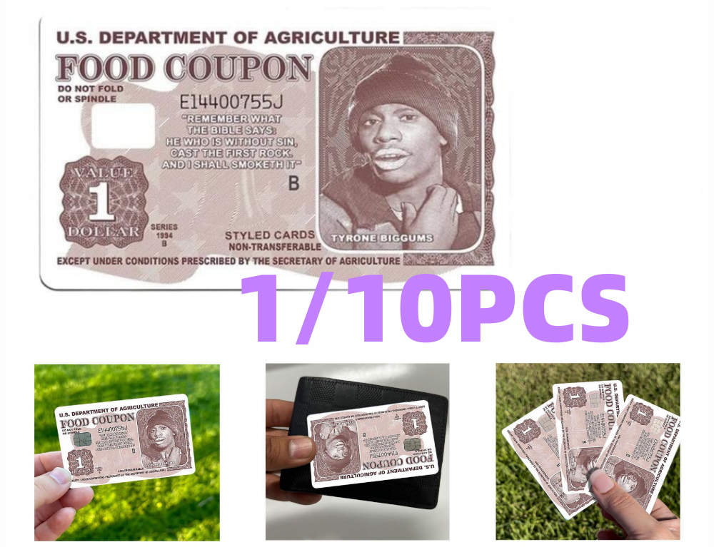 2024 Funny Tyrone Biggums Food Coupon Credit Card Sticker New-image